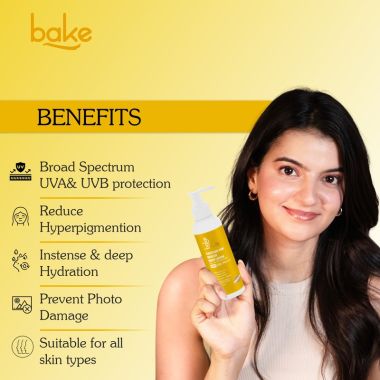 Bake Cosmetics: Everyday Sunscreen Body Lotion SPF 50 PA+++ with 2% Kojic Acid & Alpha Arbutin for Tanning, Sun Protection 