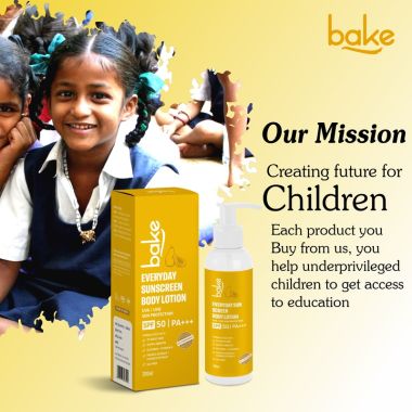 Bake Cosmetics: Everyday Sunscreen Body Lotion SPF 50 PA+++ with 2% Kojic Acid & Alpha Arbutin for Tanning, Sun Protection 
