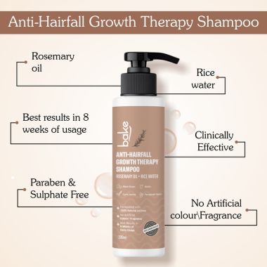 Bake Cosmetics: Rosemary Anti Hair Fall Shampoo for Hair Growth, Hair Fall & Dandruff Control with Black Onion & Methi Dana, Reduces Hair Loss & Prevents Hair Damage