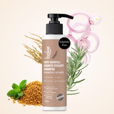 Bake Cosmetics: Rosemary Anti Hair Fall Shampoo for Hair Growth, Hair Fall & Dandruff Control with Black Onion & Methi Dana, Reduces Hair Loss & Prevents Hair Damage
