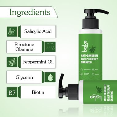 Bake Cosmetics: 2% Salicylic Acid Anti Dandruff Shampoo for Scalp Strengthening, Dry Itchy Scalp-200ml
