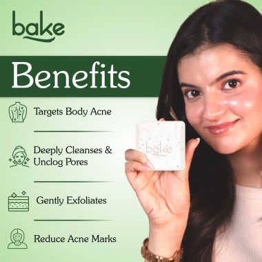 Bake Cosmetics: 2% Salicylic Acid Soap with Niacinamide for Body & Back Acne, Reduces Strawberry Legs & Fades Dark Spots-Pack of 2(100g x 2)