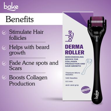 Bake Cosmetics: Derma Roller for Hair Growth & Skin Repair 450 needles 0.5mm Titanium Needles