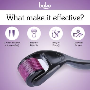 Bake Cosmetics: Derma Roller for Hair Growth & Skin Repair 450 needles 0.5mm Titanium Needles