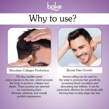 Bake Cosmetics: Derma Roller for Hair Growth & Skin Repair 450 needles 0.5mm Titanium Needles