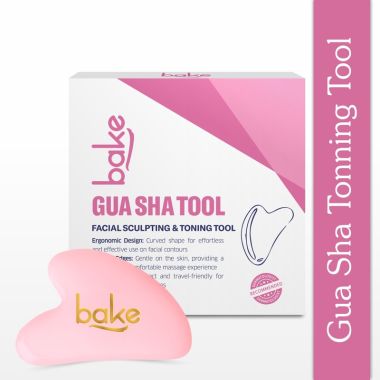 Bake Cosmetics: Quartz Gua Sha Face Massage Tool for Glowing Skin, Blood Circulation & Reducing Stress-1pc