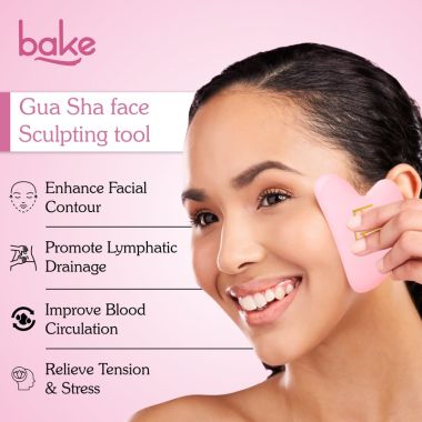 Bake Cosmetics: Quartz Gua Sha Face Massage Tool for Glowing Skin, Blood Circulation & Reducing Stress-1pc