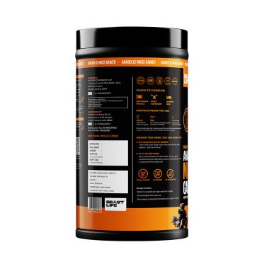 Beastlife: High Protein Gainer - No Maltodextrin Weight Gainers/Mass Gainers  (500 g, Belgian Chocolate)