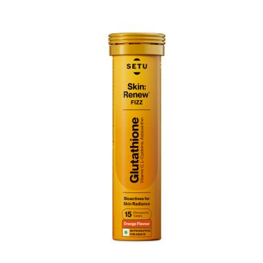 SETU: Skin Renew Glutathione - Orange Flavour -15 Effervescent Tablets