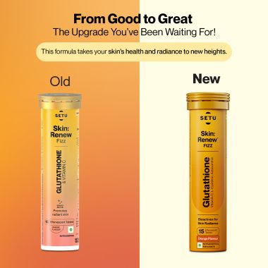 SETU: Skin Renew Glutathione - Orange Flavour -15 Effervescent Tablets