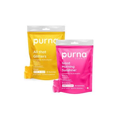 Purna Gummies: Multivitamin Gummies-Strawberry (30 pcs) + Mango (30 pcs)