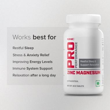 GNC: Pro Performance Zinc Magnesium Amino Complex 60 Tablets