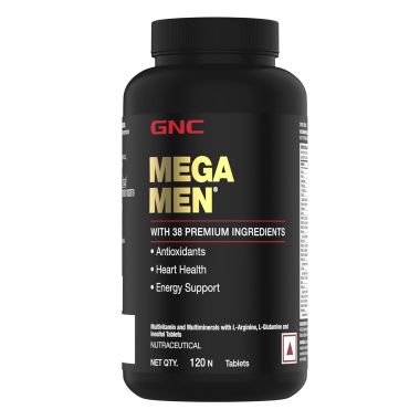 GNC: Mega Men Multivitamin for Men | Formulated In USA | 38 Premium Ingredients | 120 Tablets