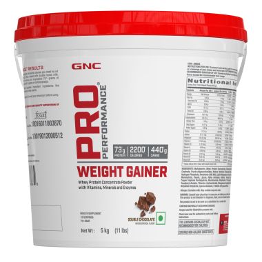 GNC: Pro Performance Weight Gainer & Black shaker Combo | 5 Kg  Double Chocolate