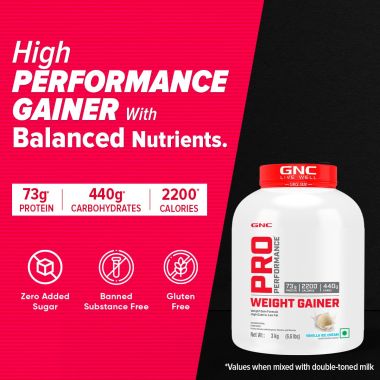 GNC: Pro Performance Weight Gainer Vanilla Ice Cream | 3 Kg