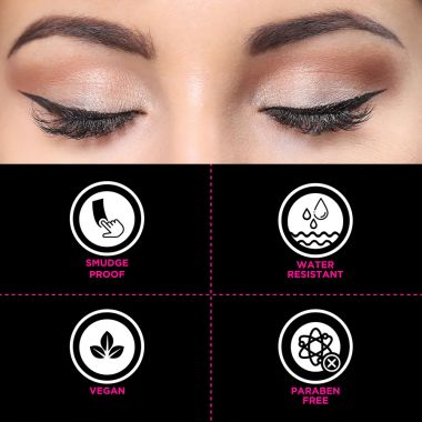 Jaquline USA: Pro Stroke Bold Black Liquid Eyeliner 24Hrs 3.5ml
