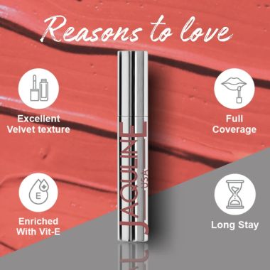 Jaquline USA: RIZZ chill Rizz Liquid Lipstick Glossy Matte, Long Lasting Formula-3.5ml