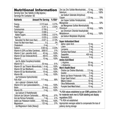 GNC: Mega Men Multivitamin for Men | Formulated In USA | 38 Premium Ingredients | 120 Tablets