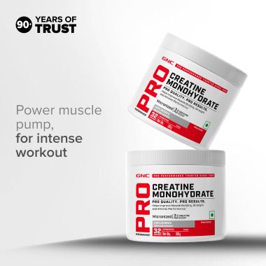 GNC: Creatine Monohydrate with Shaker Combo | Unflavoured | 100gm | 750ml