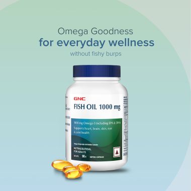 GNC: Fish Body Oil for Men & Women | 1000mg Omega-3s with EPA & DHA | 90 Softgels