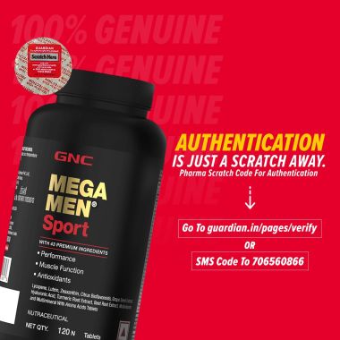 GNC: Mega Men Sport Multivitamin for Men | Formulated In USA | 43 Premium Ingredients | 120 Tablets