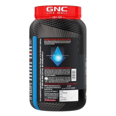 GNC: AMP Pure Isolate Zero Carb | 25g Protein | 6g BCAA | Vanilla Custard | 2 lbs