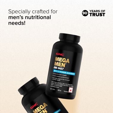 GNC: Mega Men One Daily Multivitamin for Men | Formulated In USA | 32 Premium Ingredients | 60 Tablets