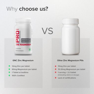 GNC: Pro Performance Zinc Magnesium Amino Complex 60 Tablets