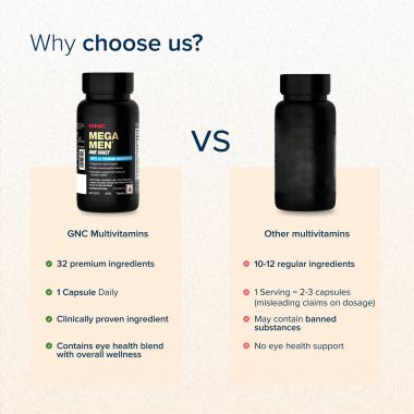 GNC: Mega Men One Daily Multivitamin for Men | Formulated In USA | 32 Premium Ingredients | 30 Tablets