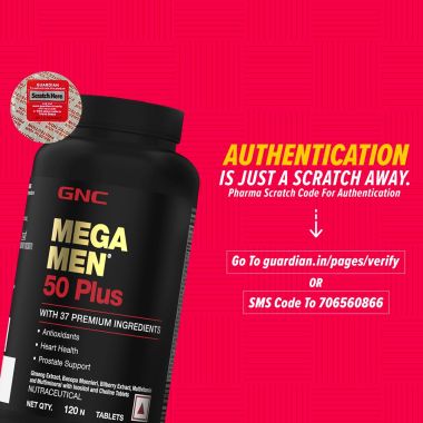 GNC: Mega Men 50 Plus Multivitamin | Formulated In USA | 37 Premium Ingredients | 120 Tablets
