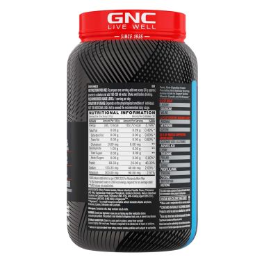 GNC: AMP Pure Isolate Zero Carb | 25g Protein | 6g BCAA | Vanilla Custard | 2 lbs