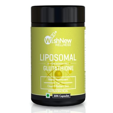 Wishnew Wellness: LIPOSOMAL GLUTATHIONE | 30 Veg Capsules | 4x More Bioavailable for Enhanced Antioxidant Support