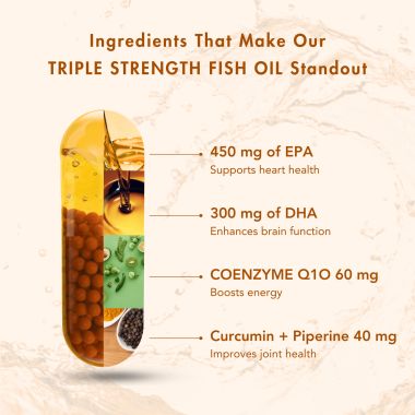 Wishnew Wellness: DAILY RITUAL | Triple Strength Fish Oil with Omega-3s & CoQ-10 | 60 Liquid Fill Capsules