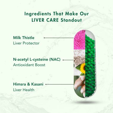 Wishnew Wellness: LIVER CARE | Detoxifying Liver Support with NAC, Milk Thistle, and Curmate95 | 60 Vegetarian Capsules