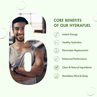 Wishnew Wellness: HYDRAFUEL Lemon & Lime Flavor | Instant Drink Mix | 20 Servings | Replenish, Rehydrate & Energize | 100% Vegetarian