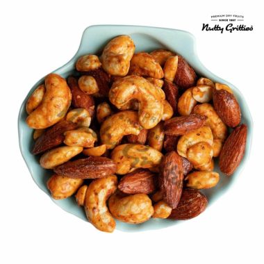 Nutty Gritties: Combo of Thai Chilli Blend For Protein - 200gm & Barbeque Almonds For Plant Based Protein - 200gm (Pack of 2)