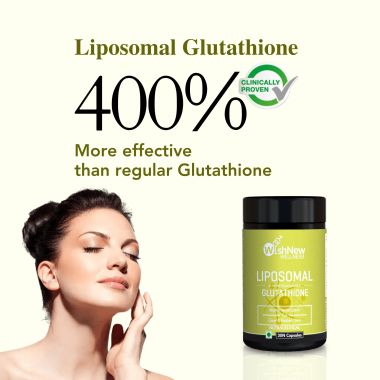 Wishnew Wellness: LIPOSOMAL GLUTATHIONE | 30 Veg Capsules | 4x More Bioavailable for Enhanced Antioxidant Support