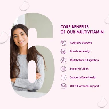 Wishnew Wellness: DAILY RITUAL Women 18+ Multivitamin | Delayed Release Capsules for Optimal Absorption | Comprehensive Nutrient Blend for PMS, UTI Care, Eye & Cognitive Health - 60 Vegetarian Capsules