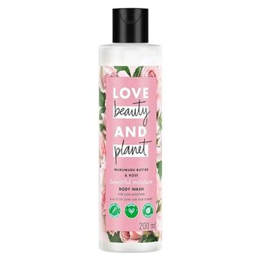 Love Beauty And Planet: Murumuru Butter and Rose Moisturising Body Wash|Crème Shower Gel for Soft Skin,200ml