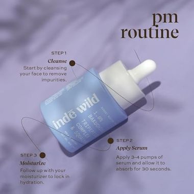 Inde Wild: 1% Bakuchiol + 0.5% Tripeptide Restore PM Serum (30ml)