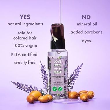 Love Beauty And Planet: Argan Oil & Lavender Hair serum For Frizzy Hair | 50 Ml