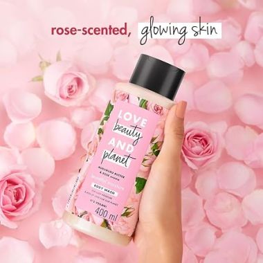 Love Beauty And Planet: Moisturising Body Wash 400ml|| with Murumuru Butter & Rose|| Sulfate Free|| Paraben Free- Liquid Shower Gel