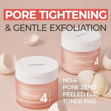 Numbuzin: No.4 Pore Zero Peeled Egg Toner Pad (190ml)