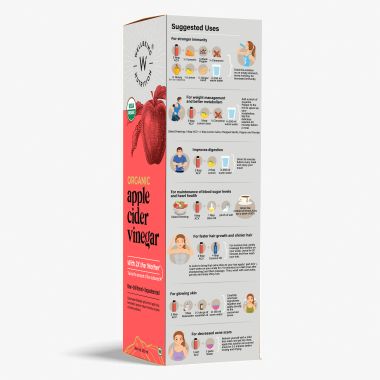 Wellbeing Nutrition: Organic Himalayan Apple Cider Vinegar with 2X Strands of Probiotic Mother and Enzymes - 500ml