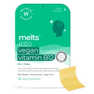 Wellbeing Nutrition: Vegan Vitamin B12 Melts - 30 Oral Strips
