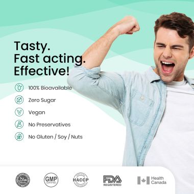 Wellbeing Nutrition: Vegan Vitamin B12 Melts - 30 Oral Strips