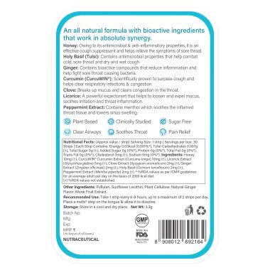 Wellbeing Nutrition: Instant Throat Relief Melts - 30 Oral Strips