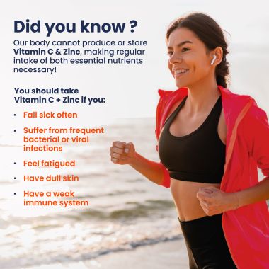 Wellbeing Nutrition: Organic Vitamin C + Zinc  - 16 Tabs