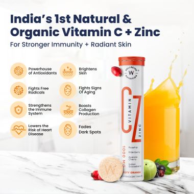 Wellbeing Nutrition: Organic Vitamin C + Zinc  - 16 Tabs