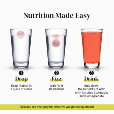 Wellbeing Nutrition: Apple Cider Vinegar with Garcinia Cambogia , Pomegranate (17 Effervescent Tablets) - 68gm